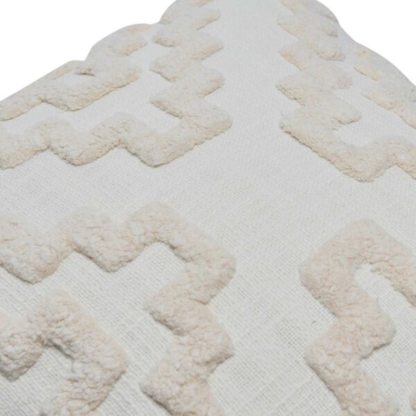 Cream Tufted 20 x 20-Inch Pillow, image 3