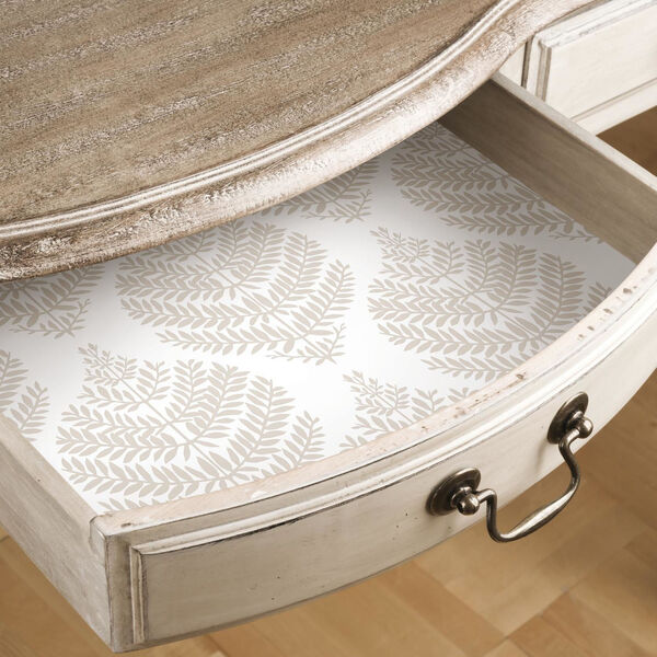Hygge Fern Damask Taupe And White Peel And Stick Wallpaper, image 3