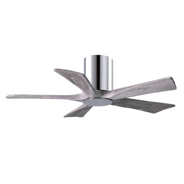 Irene Polished Chrome 42-Inch Ceiling Fan with Five Barnwood Tone Blades, image 4