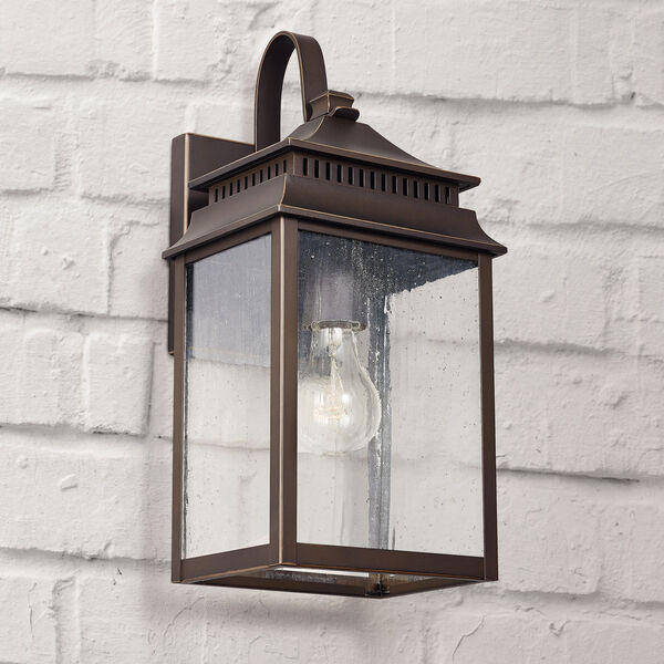 Sutter Creek Oiled Bronze One-Light Outdoor Wall Mount with Antiqued Water Glass, image 2