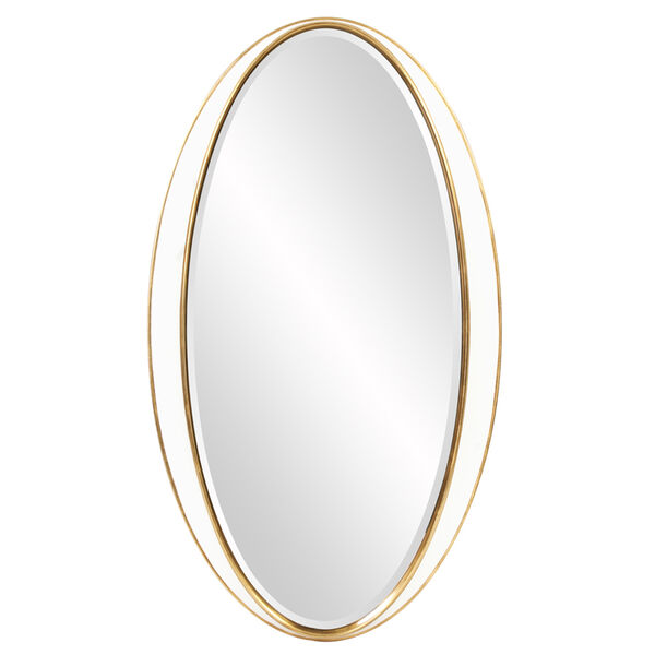 Rania White and Gold Mirror, image 1