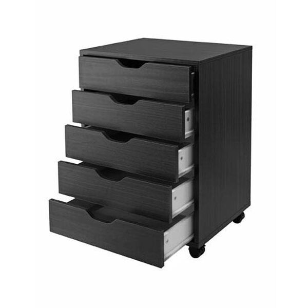 Halifax Cabinet for Closet / Office, Five Drawers, Black, image 2