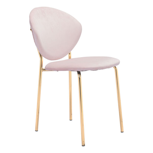 Clyde Pink and Gold Dining Chair, Set of Two, image 1