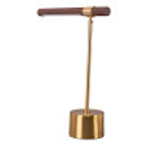 Kippy Brown and Brass LED Desk Lamp, image 4