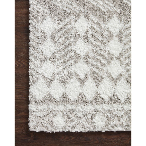 Bliss Shag Grey and White Abstract Area Rug, image 5