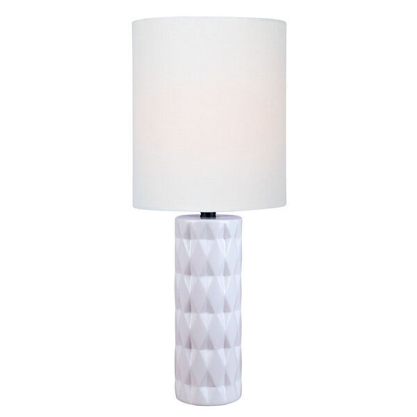Delta White One-Light Table Lamp, image 1