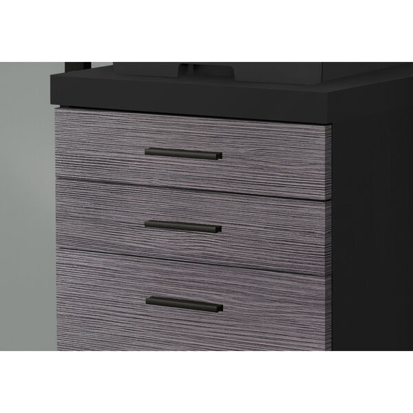 Black and Gray 18-Inch Filing Cabinet, image 3