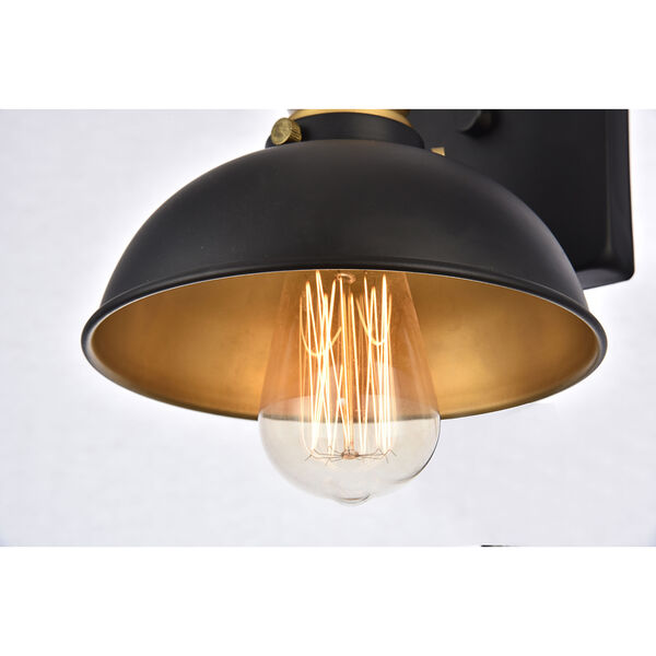 Anders Black and Brass One-Light Wall Sconce, image 6