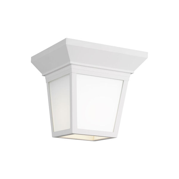 Lavon White One-Light Outdoor Flush Mount with Smooth White Shade, image 2