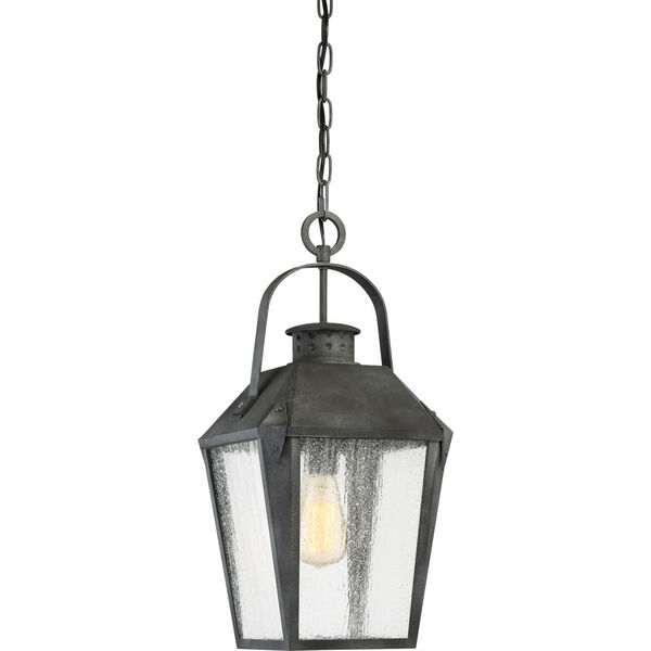 Carriage Mottled Black 10-Inch One-Light Outdoor Hanging Lantern, image 1