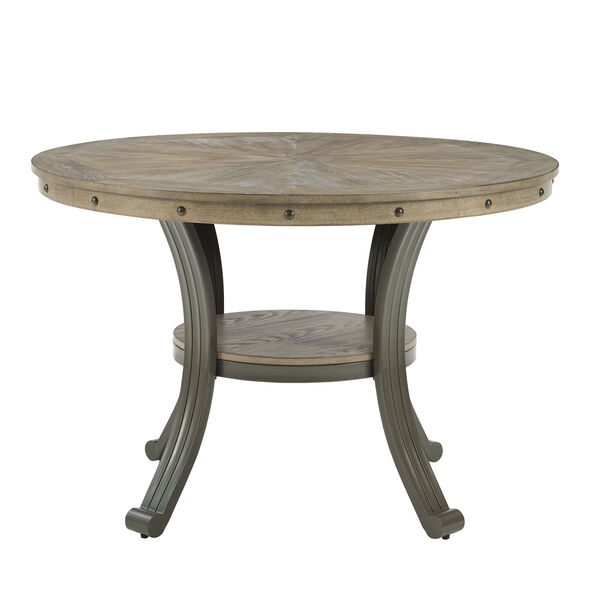 Mission Hills Pewter Round Dining Table, image 2