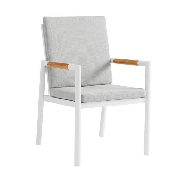 Crown White Outdoor Dining Chair, Set of Two, image 2