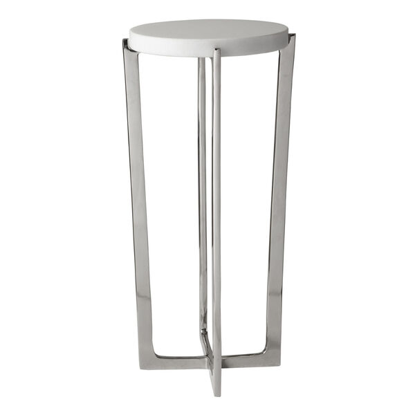Waldorf White Marble Drink Table, image 2