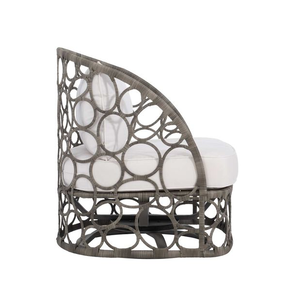 Bali Gray and White Outdoor Swivel Chair, image 4