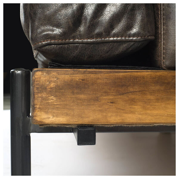 Colburne II Mahogany Leather Three Seather Sofa, image 4