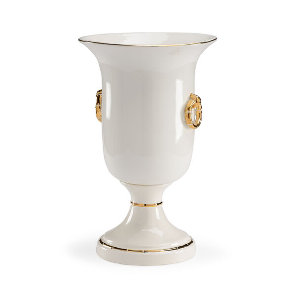 Bradshaw Orrell Off White and Gold Ring Vase, image 1