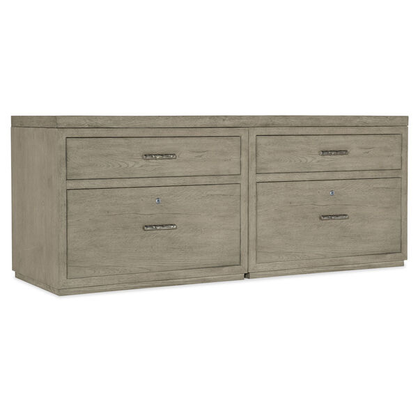 Linville Falls Smoked Gray 72-Inch Credenza with Two Lateral Files, image 1