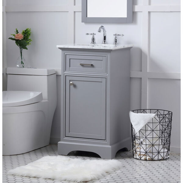 Americana Light Gray 19-Inch Vanity Sink Set, image 3