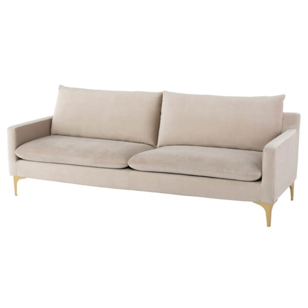 Anders Nude and Brushed Gold Sofa, image 1