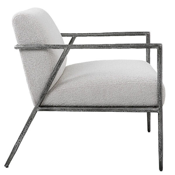 Brisbane Ivory and Distressed Charcoal Accent Chair, image 2