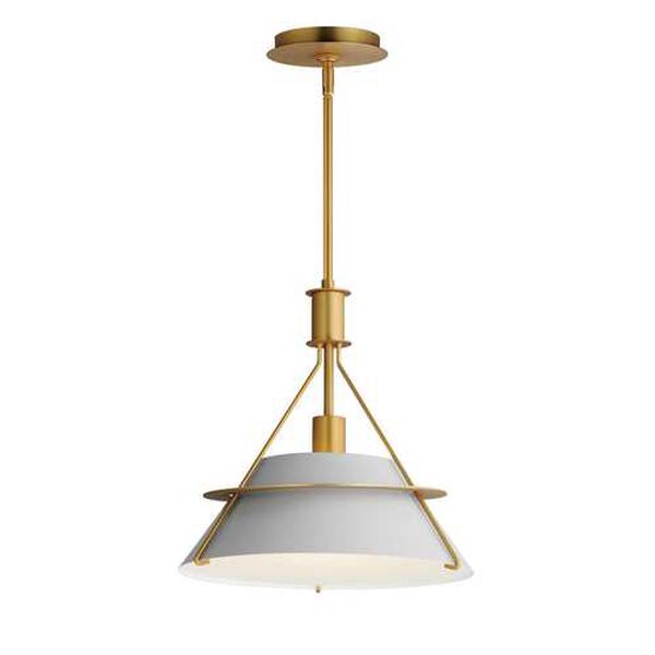 Lucas Natural Aged Brass One-Light Pendant, image 1