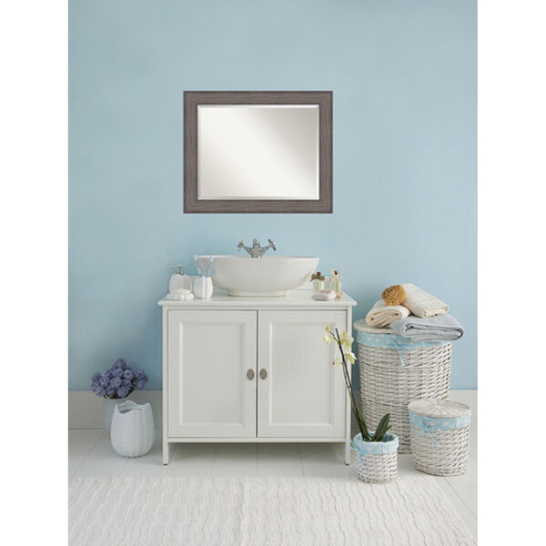 Rustic Gray 33 x 27-Inch Large Vanity Mirror, image 5