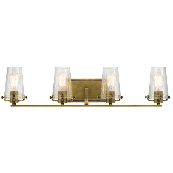 Alton Natural Brass 34-Inch Four-Arm Bath Light, image 1