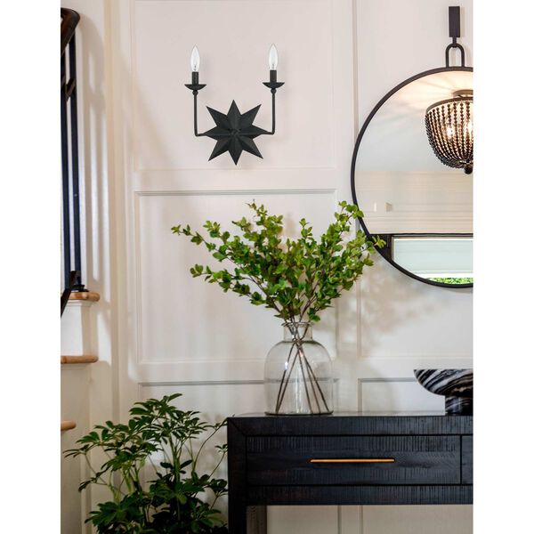 Astro Black Two-Light Wall Sconce, image 2