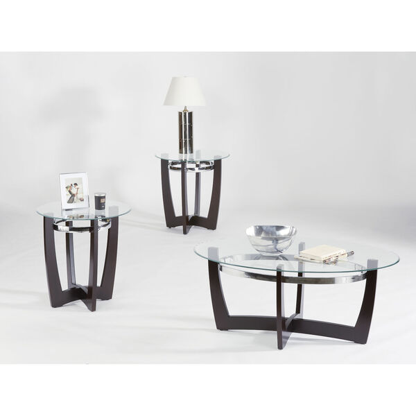 Del Ray Espresso Cocktail Table and Two End Table, Set of Three, image 3