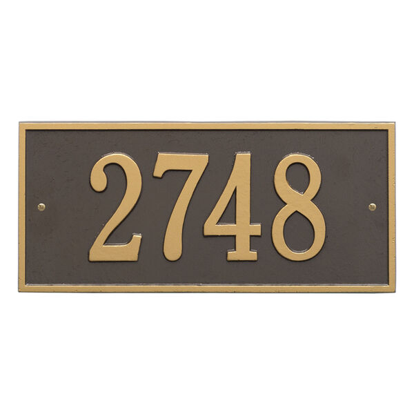 Personalized Hartford Wall Address Plaque in Bronze and Gold, image 1