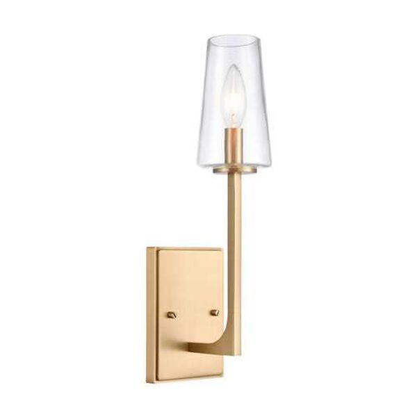 Fitzroy Lacquered Brass One-Light Wall Sconce, image 1