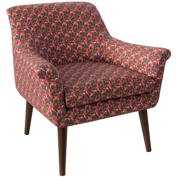 Bloomsbury Rose Ochre Raspberry 34-Inch Chair, image 1
