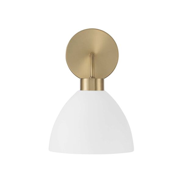 Ross Aged Brass and White One-Light Wall Sconce, image 4