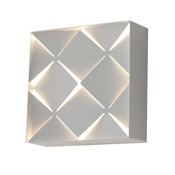 Commons White LED Wall Sconce with White Steel Shade, image 1