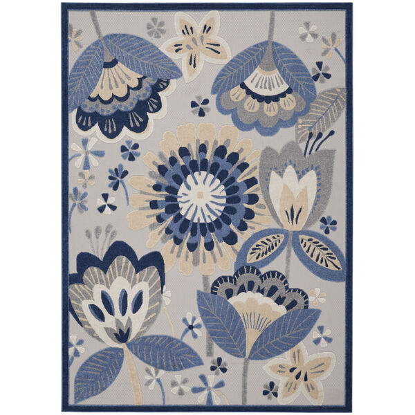 Aloha Blue and Light Gray Indoor/Outdoor Area Rug, image 2