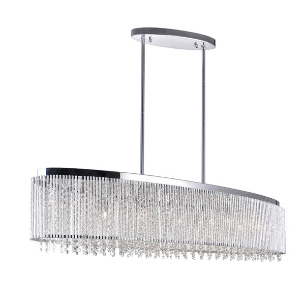 Claire Chrome Seven-Light Chandelier with K9 Clear Crystal, image 1