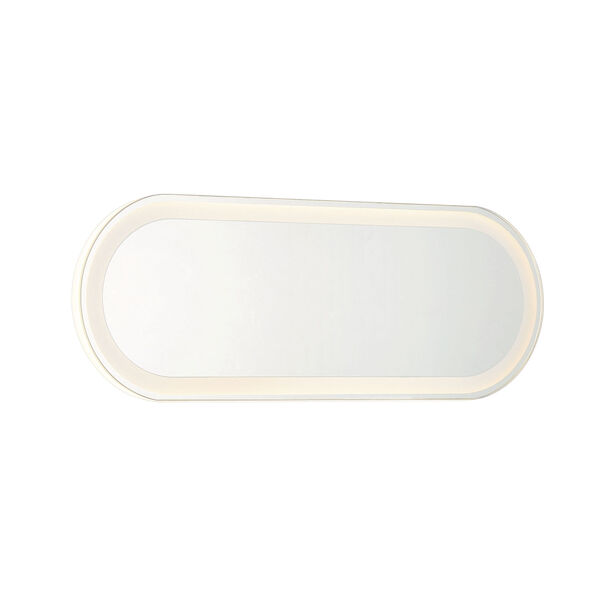 White 18-Inch Wall Mirror with LED Light, image 1