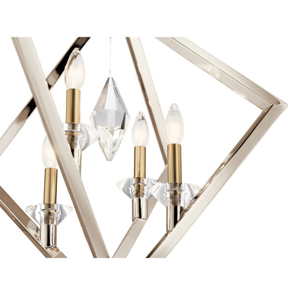 Layan Polished Nickel Four-Light Chandelier, image 3