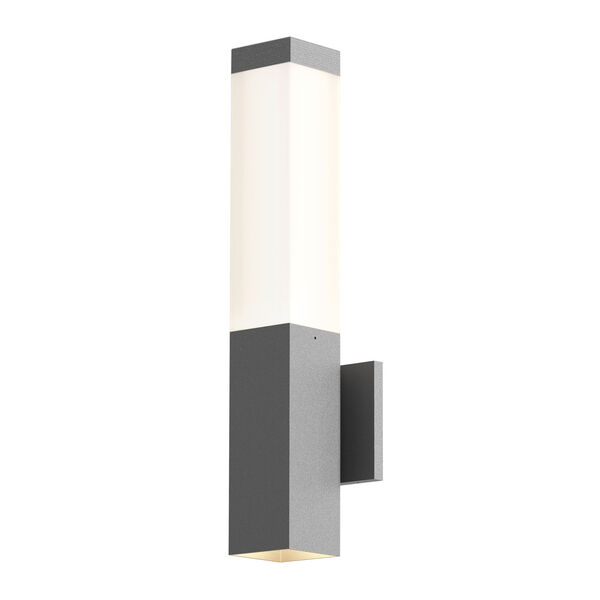 Square Column Textured Gray LED 3-Inch Wall Sconce, image 1