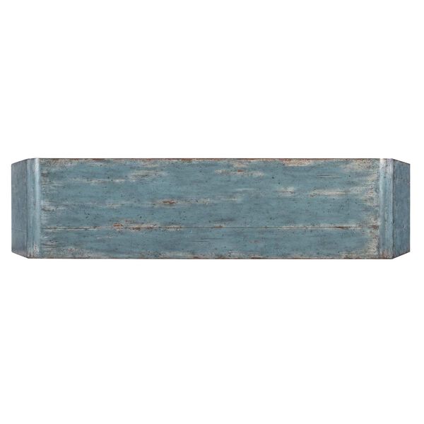 Commerce and Market Heavily Distressed Blue Inside Track Console Table, image 4