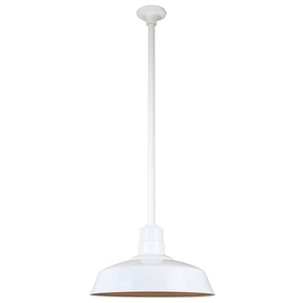 Warehouse White 18-Inch Pendant with 36-Inch Downrod, image 1