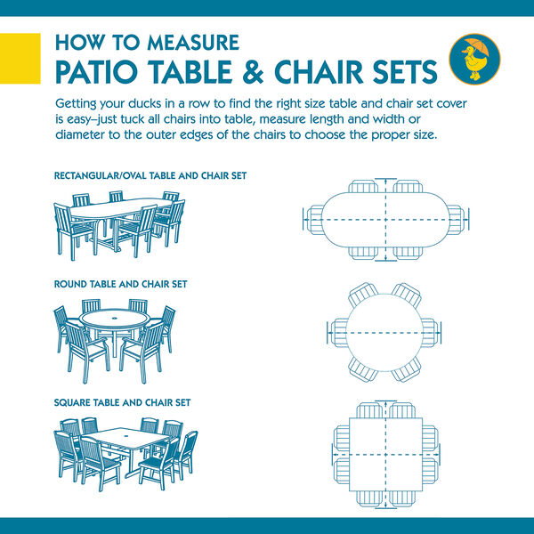 Essential Latte 90 In. Round Patio Table with Chairs Set Cover, image 2