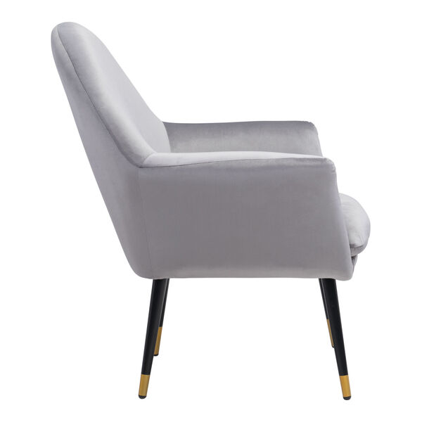 Alexandria Gray, Black and Gold Accent Chair, image 3