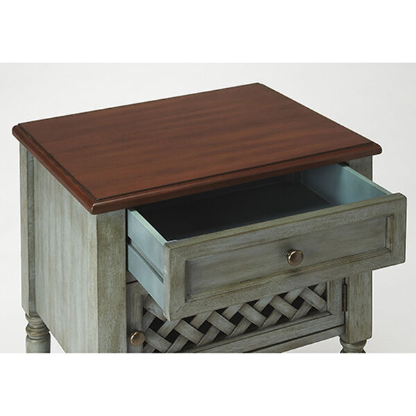 Quinn Rustic Blue End Table, image 2