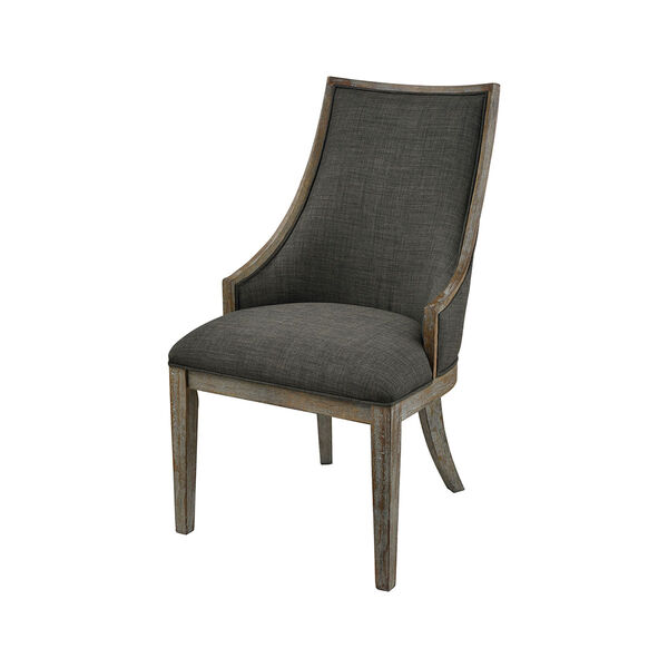 Five Boroughs Reclaimed Brown, Grey Wood and Forest Floor Linen 22-Inch Dining Chair, image 1
