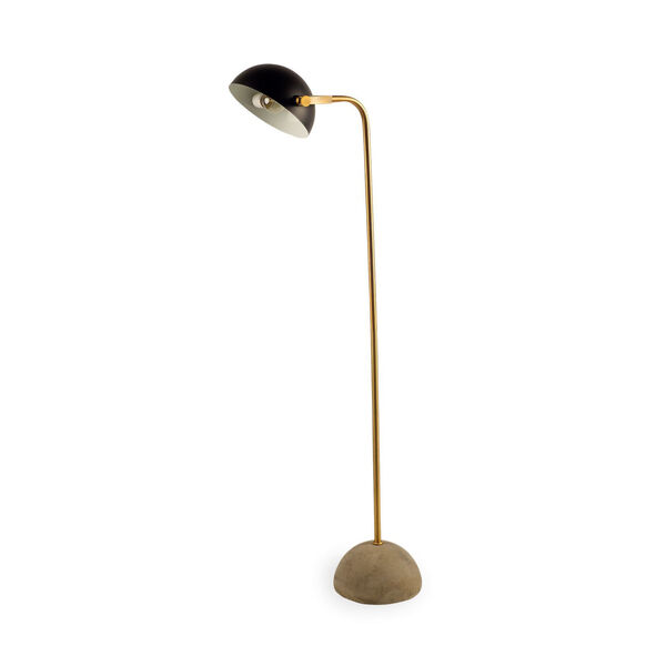 Denmark Gold and Black 55-Inch Height One-Light Floor Lamp, image 1