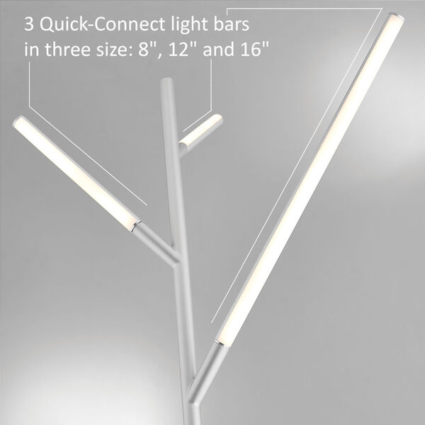Lorant Silver 75-Inch Three-Light LED Floor Lamp, image 5