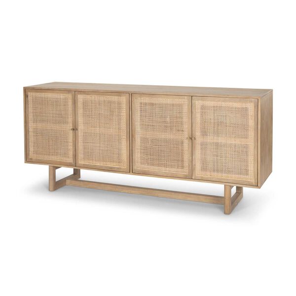 Grier Light Brown Solid Wood Sideboard, image 1