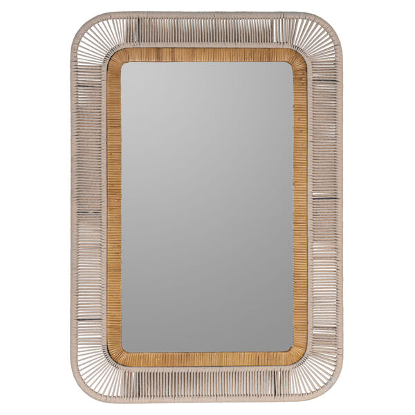 Nikole Natural and White 40 x 28-Inch Wall Mirror, image 2