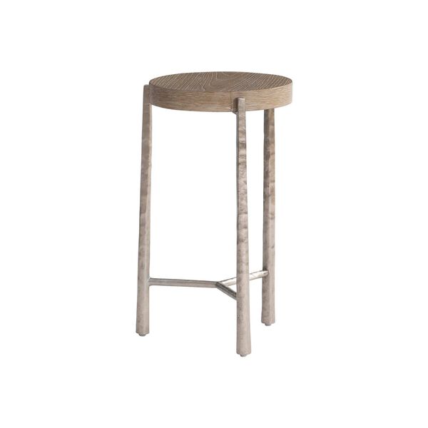 Aventura Tusk Frosted Nickel Accent Table, image 6